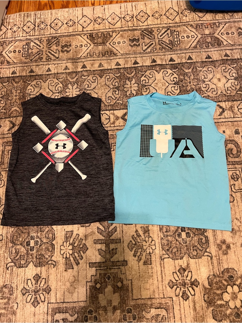 Under Armour Boys' Tank Top Duo - Light Blue & Charcoal